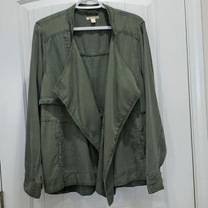 Miami Open Drape Women’s Flowy, Green Jaceket, Size Large